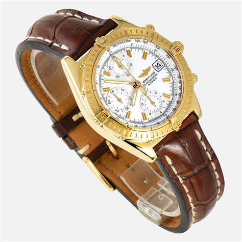 18k yellow gold vintage breitling mechanical watch|Breitling Yellow gold Watches .